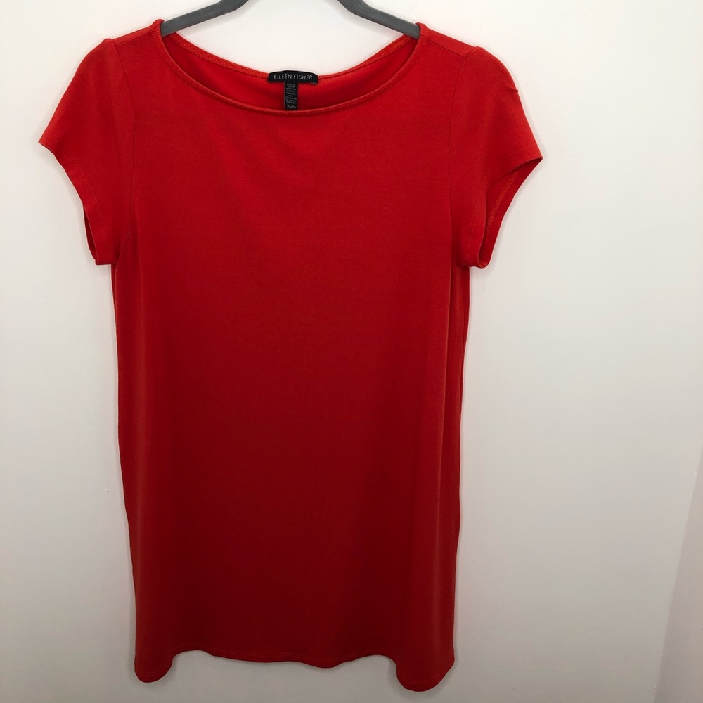 Eileen Fisher Pink Grapefruit Tshirt Dress XS